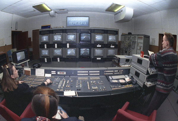 Рабочая студия ВГТРК на Шаболовке 1991 год